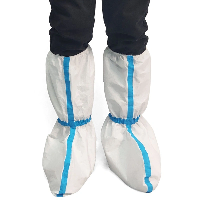 Waterproof Non-Skid Microporous Non-Woven Elastic Disposable Safety Boot Covers Long Shoe Covers